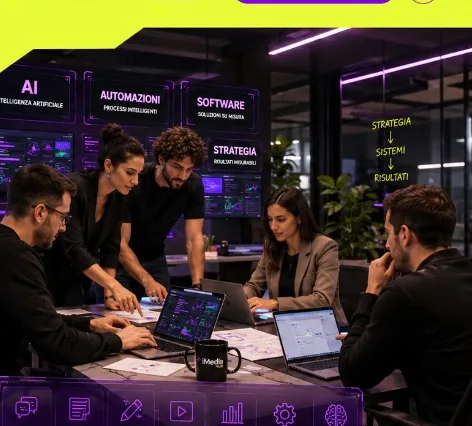 Team iMEDIA al lavoro su strategia, software e automazioni